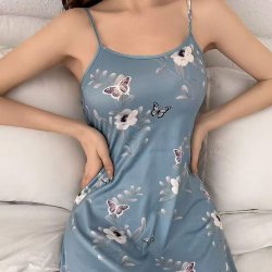 25-Style Sleeveless Floral Sleep Dress Set – Trendy European-American Women's Matching Sleepwear & Lounge Outfit