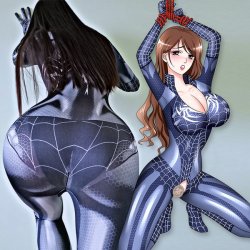 Bixia Liuqing Spider-Man Role Play Lingerie - Sexy Zipper Open-Crotch Costume for Adults