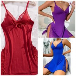 Butterfly Knot Split Slit Cami Sleep Dress – Sexy Lingerie-Inspired Pure & Tempting Nightwear for Women