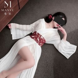 Chanhuo Chinese Palace Style Lingerie Set - Off-Shoulder Hanfu Robe with Train, Elegant Traditional Costume