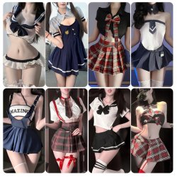 Chao Mu Schoolgirl JK Uniform Collection - Pure & Tempting Lingerie Set for Playful Elegance
