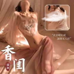 Chinese-Inspired Sexy Lingerie Set - Elegant Qipao Style Bedroom Outfit for Couples Play