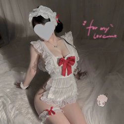 Cute Butterfly Backless Maid Costume - Pure & Tempting Lace Apron Outfit with Tied Waist & Cheeky Cut-Outs
