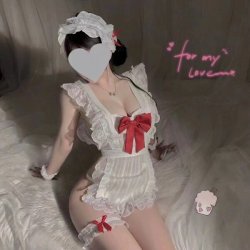 Cute Butterfly Backless Maid Costume - Pure & Tempting Lace Apron Outfit with Tied Waist & Cheeky Cut-Outs