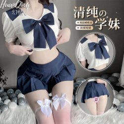 New Original Cute Student-Style JK Uniform Set with Bow & Sailor Collar - Soft Feminine Two-Piece Outfit