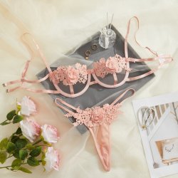 Euro-Style Lace Sexy See-Through Lingerie Set – Bold & Elegant Intimate Apparel for Women