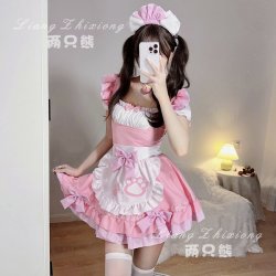 New Kawaii Maid Dress - Sexy Lolita Cosplay Outfit for Women, Cute Anime Servant Costume