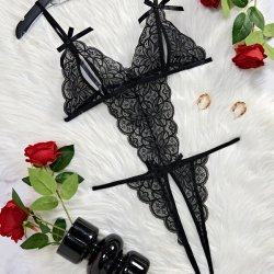 Luxury Lace Bodysuit for Women - Sheer Sexy Full-Lace Erotic Lingerie Set, Ultra-Feminine & Breathable