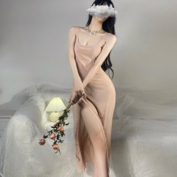 Women's Plus Size Sexy Lace Mesh Long Nightgown - Transparent Seductive Sleep Dress for Intimate Nights