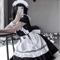 Maid Costume Cosplay Dress - Cute Anime Schoolgirl Outfit for Women, Plus Size Otaku Fashion