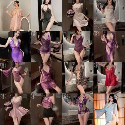 Molove Sexy Lace Bustier Dress - Hot Office Secretary Costume for Couples, No-Remove Intimate Sleepwear