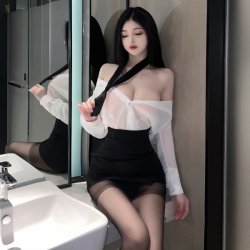 Plus Size Sexy Secretary Skirt Set - Office Chic Bodysuit & Blouse for Teachers, Nightclub & OL Outfits