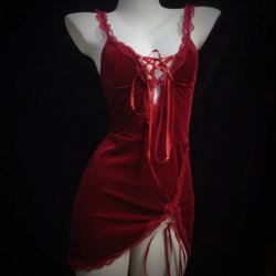 Pure & Alluring Chinese New Year Lingerie Set - Red Hot Holiday Bodycon Dress with Matching Sleepwear