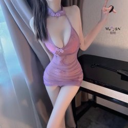 Pure & Alluring Lace Lingerie Set - QQNY Cheongsam-Inspired Sensual Sleepwear for Women