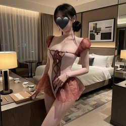 Pure & Playful Lingerie Set - Cute Student-Style Open-Crotch Bodysuit with Hook Closure, No-Remove Sleepwear