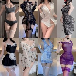 Pure & Playful Lingerie Set - Sexy Role Play Costume Outfit for Couples, Flirty Sleepwear & Teasing Nightwear