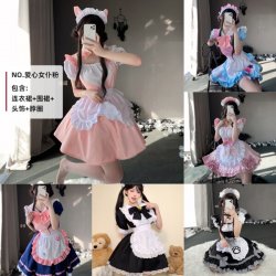 Pure & Seductive Maid Costume Set - Cosplay Lingerie, Lolita Apron Sleepwear for Role Play & Bedroom Fun