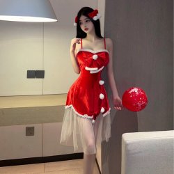 Pure & Tempting Lingerie Set - Christmas Winter Erotic Sleepwear & Naughty Costume Dress for Women
