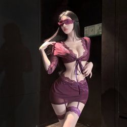 QingShe Lace Nursing Lingerie Set – Pure & Tempting Bondage-Inspired Sensual Underwear for Women