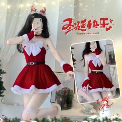 Rudolph-Themed Sexy Lingerie Set for Women - Christmas Cosplay Outfit, Holiday Party Costume & Halloween Performance Wea