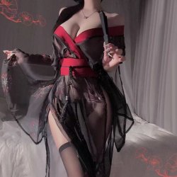 Sensual Hanfu Lingerie Set - Elegant Ancient Chinese Style Bedroom Outfit, No-Remove Erotic Sleepwear