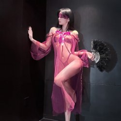 Sensual Lace Lingerie Set with Sheer Mesh & High-End Stockings – Sexy, Playful, Wearable Elegance