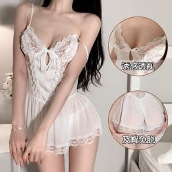 Sexy Lace Sheer Sleep Dress for Women – Sweet & Alluring Matching Loungewear Set