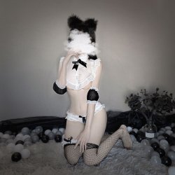 Sexy Maid Costume Lingerie Set - Seductive Role Play Outfit for Women, Hot Bedroom Fantasy Ensemble