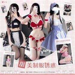 New Sexy Maid Costume Set - Pure & Tempting Lingerie Outfit for Women, Student Style Uniform Ensemble