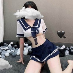 Sexy Maid Costume for Women - Short Skirt Sailor JK Student Outfit with Lingerie Set, Provocative Cosplay Dress