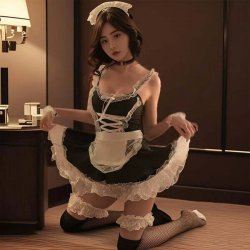 Sexy Plus Size Maid Costume Set - Seductive Lingerie Sleepwear Outfit, Easy-On/Off Temptation Ensemble
