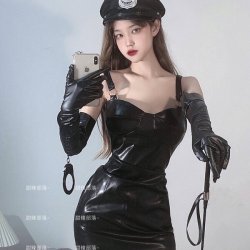Sexy PVC Bunny Girl Outfit - Seductive Tight-Fit Leather Skirt Set for Nightclub & Role Play