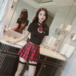 Sexy Sailor Uniform Costume for Women - Hot JK Schoolgirl Outfit with Short Skirt & Matching Top