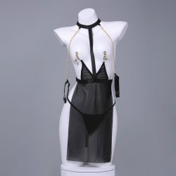 Sexy Sheer Lingerie Set - Transparent Seductive Women's Erotic Costume for Role Play & Intimate Nights