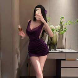 Starry Night Dance Lingerie Set – Sexy Lace Bodycon Skirt Costume, Pure-Temptation Sleepwear for Women