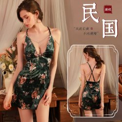 Vintage-Inspired Pearl-Embellished Cheongsam Dress – Seductive No-Undress Bedtime Slip Dress for Women