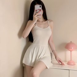 Women's Sexy Backless Ice Silk Bodycon Dress - High-Elastic Seductive Slip Dress with Adjustable Straps