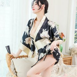 Xiucisha Kimono-Style Seductive Sleep Dress - Sexy Adult Costume Lingerie for Role Play & Intimate Nights