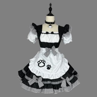New Cat Girl Maid Costume - Plus Size Japanese Kawaii Cosplay Outfit, Classic Black & White Maid Dress