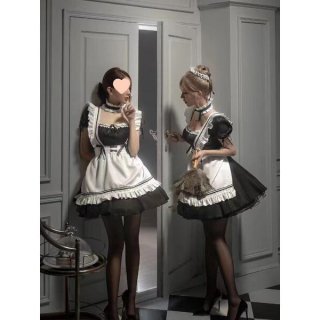 Sexy cute kawaii halloween maid costume for women, plus size soft dress set perfect for cosplay and parties