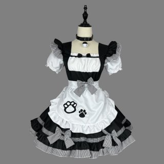 New Cat Girl Maid Costume - Plus Size Japanese Kawaii Cosplay Outfit, Classic Black & White Maid Dress