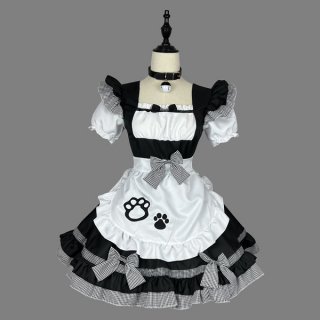 New Cat Girl Maid Costume - Plus Size Japanese Kawaii Cosplay Outfit, Classic Black & White Maid Dress