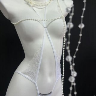 French-style lace mesh bikini panties featuring sheer design, cross-strap style, and delicate cotton crotch area for womens s...