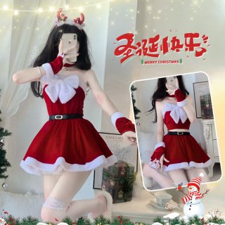 Rudolph-themed sexy lingerie set for women - christmas cosplay outfit, holiday party costume & halloween performance wear