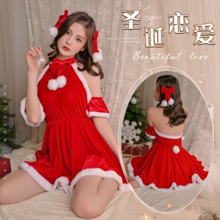 Sexy plus size christmas lingerie dress - naughty holiday role play costume & seductive matching set