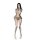 Woman taking selfie in sheer lacy nightsigh bodysuit with high neck and backless design.