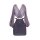 Manyan sexy lace bodysuit: sheer office uniform dress with backless design & side-slit waist accent.