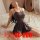 Woman wearing a plus size 200 lace sleep dress, a sexy thin low-cut nightgown in pure temptation style.