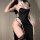 Sexy nun costume with high slit, lace trim, and cross details—plus size role play lingerie for adults up to 200 lb.