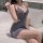 Sexy lace cami nightgown for busty women, adjustable design, padded bra feature, comfortable sleepwear set.
